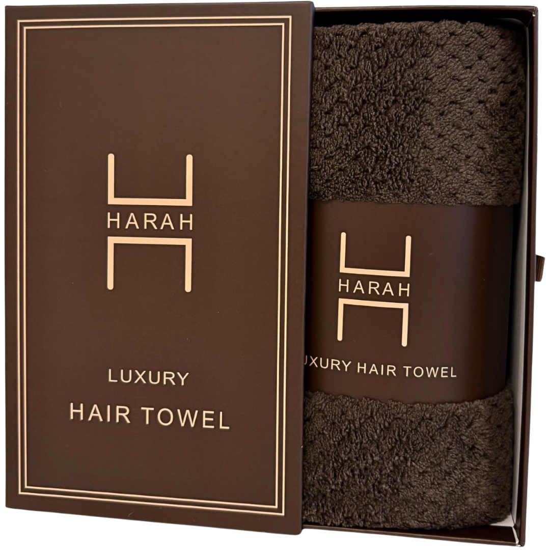 HARAH BEAUTY HAIR TOWEL  - Brown