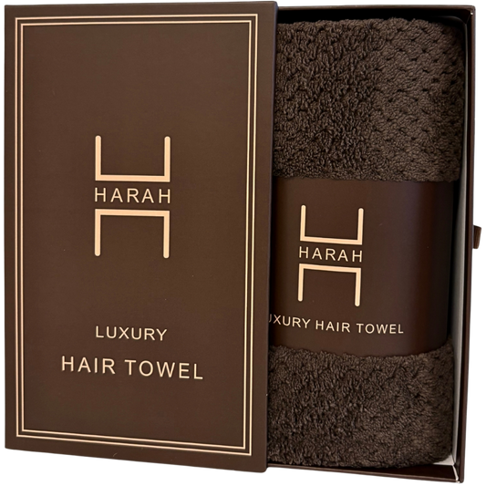 HARAH BEAUTY HAIR TOWEL  - Brown