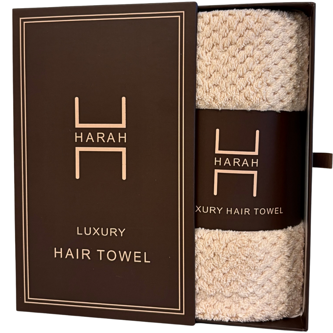 HARAH BEAUTY HAIR TOWEL - Beige